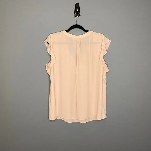 Philosophy | Light Pink V-Neck Flutter Blouse​ - Picture 2 of 2